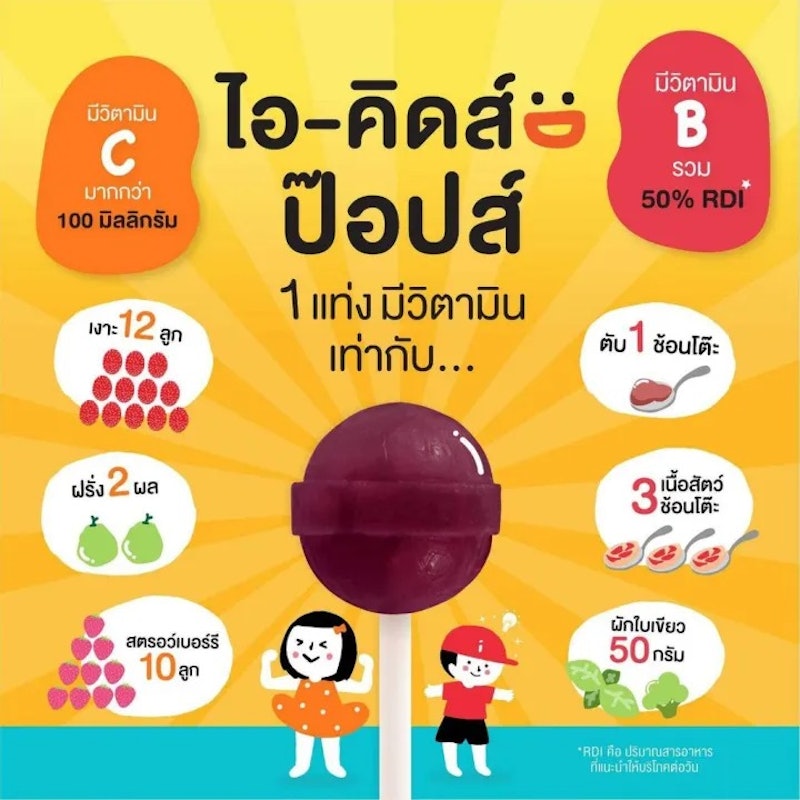 ลูกอมแก้เจ็บคอ อมยิ้มผสมวิตามินซี 2