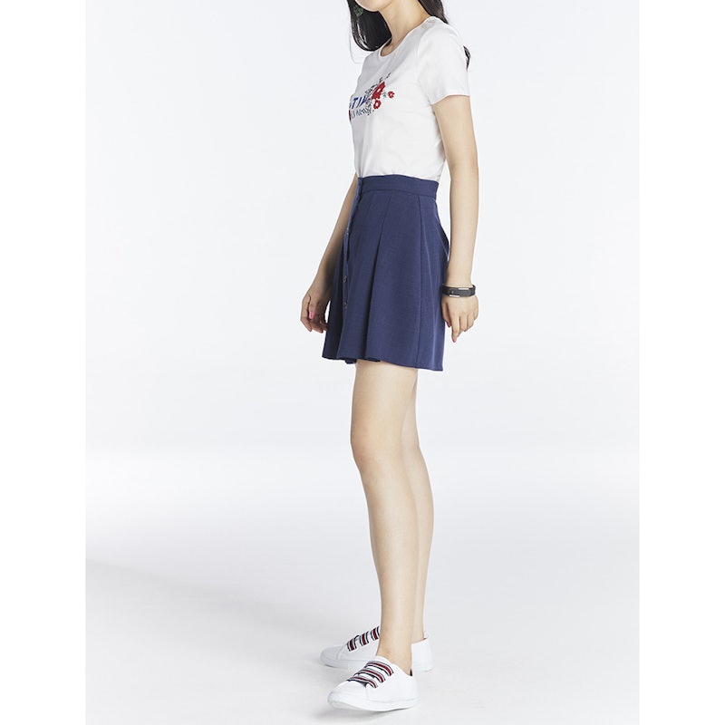 กระโปรงจับจีบ สีน้ำเงิน 3