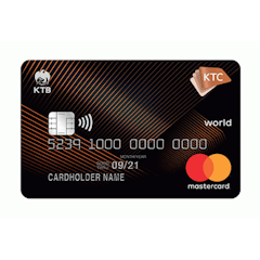 บัตรเครดิตใช้ต่างประเทศ KTC WORLD REWARDS MASTERCARD