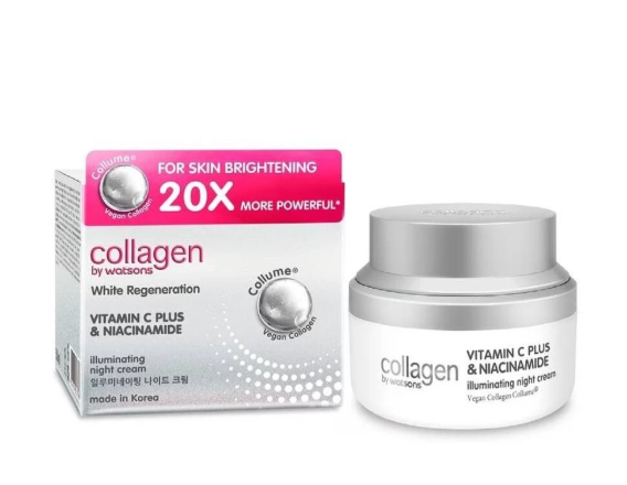Collagen by Watsons White Regeneration Vitamin C Plus & Niacinamide Illuminating Night Cream 1