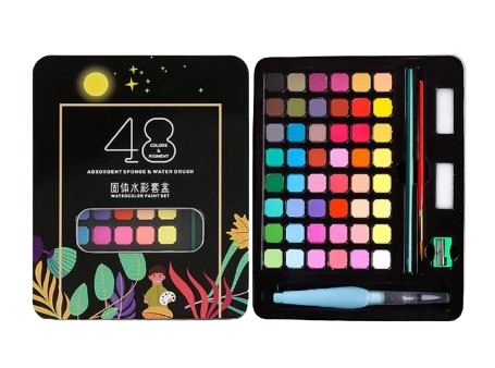 สีน้ำก้อน 48 สี 1