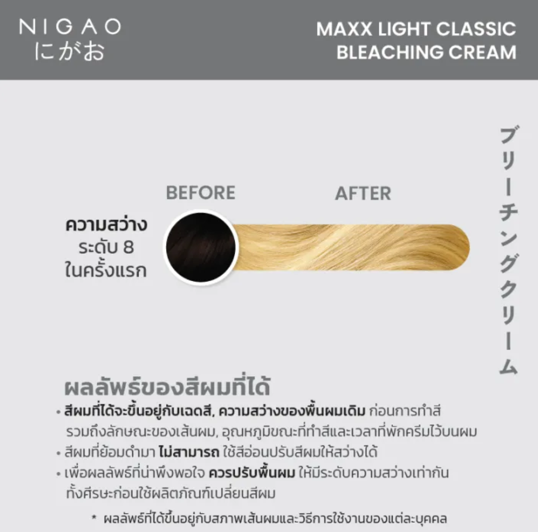น้ำยากัดสีผม Bleaching Cream Maxx Light Classic 2