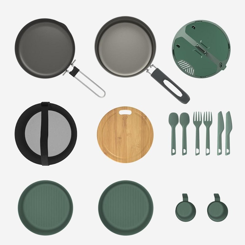หม้อสนาม Non - Stick Camping Cookset 3