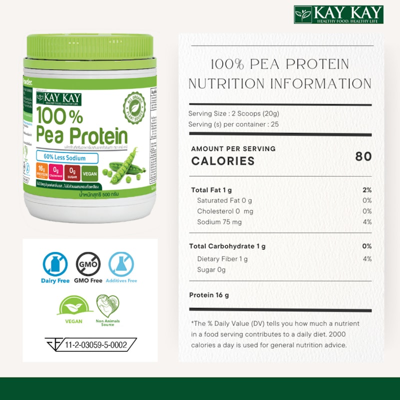 โปรตีนถั่วลันเตา Organic Pea Protein 2