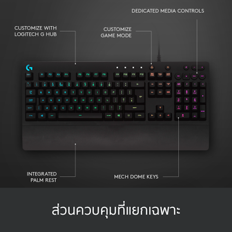 คีย์บอร์ดเกมมิ่ง Prodigy RGB Gaming Keyboard 2