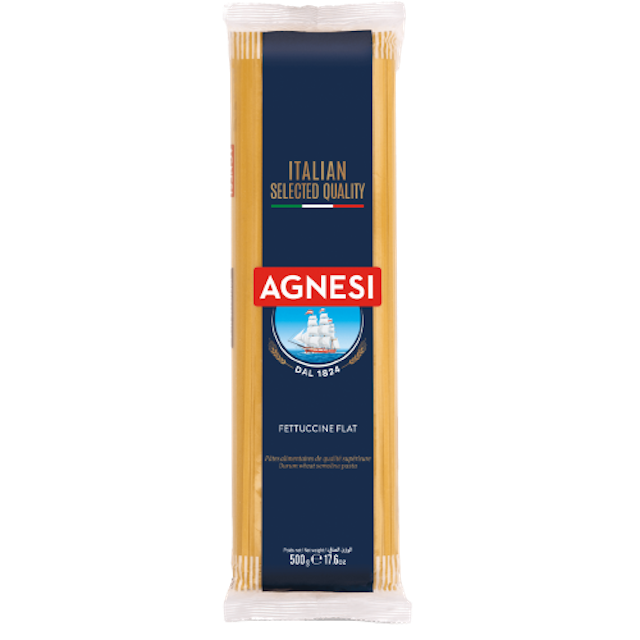 เส้นพาสต้า Agnesi Fettuccine Flat เส้นเฟตตูชินี แฟลท 1