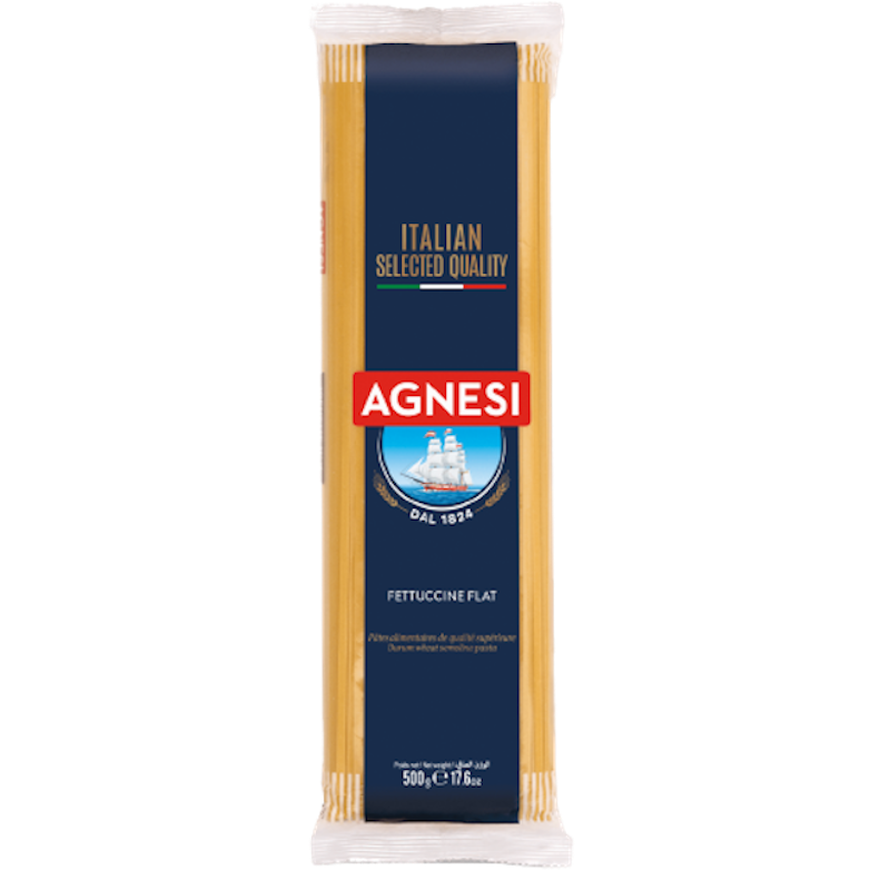 เส้นพาสต้า Agnesi Fettuccine Flat เส้นเฟตตูชินี แฟลท 1