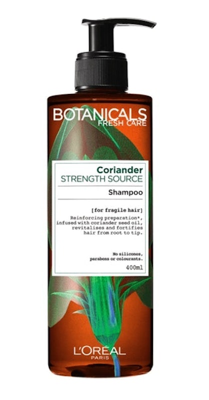 2. L’OREAL Botanicals Fresh Care Coriander Strength Source Shampoo 1