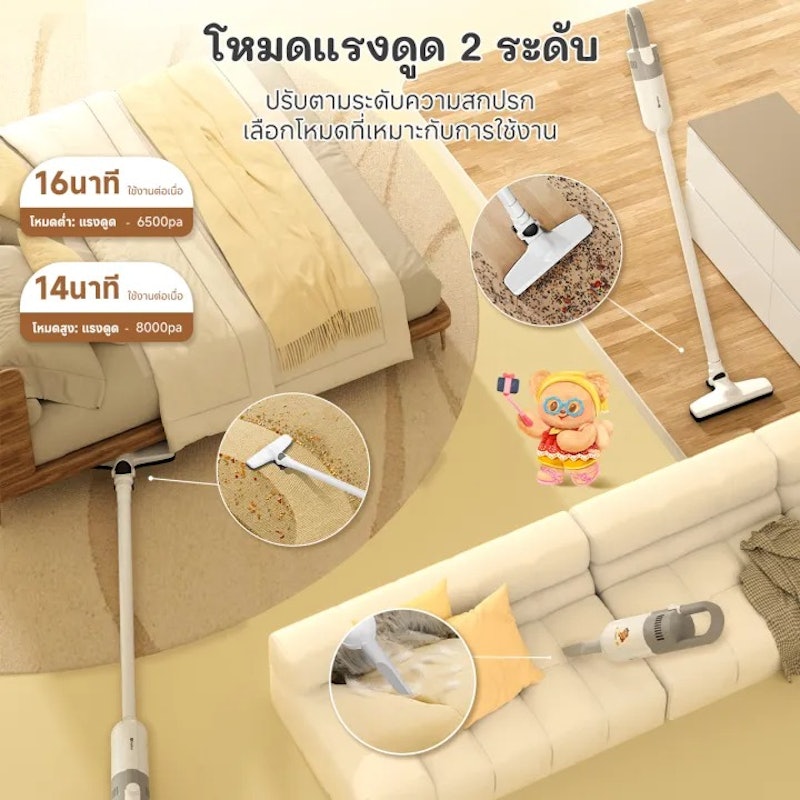 เครื่องดูดฝุ่นไร้สาย 8000pa 3