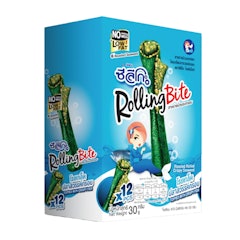 Rolling Bite สาหร่ายม้วนอบกรอบ โรยเกล็ดปลาสวรรค์กรอบ