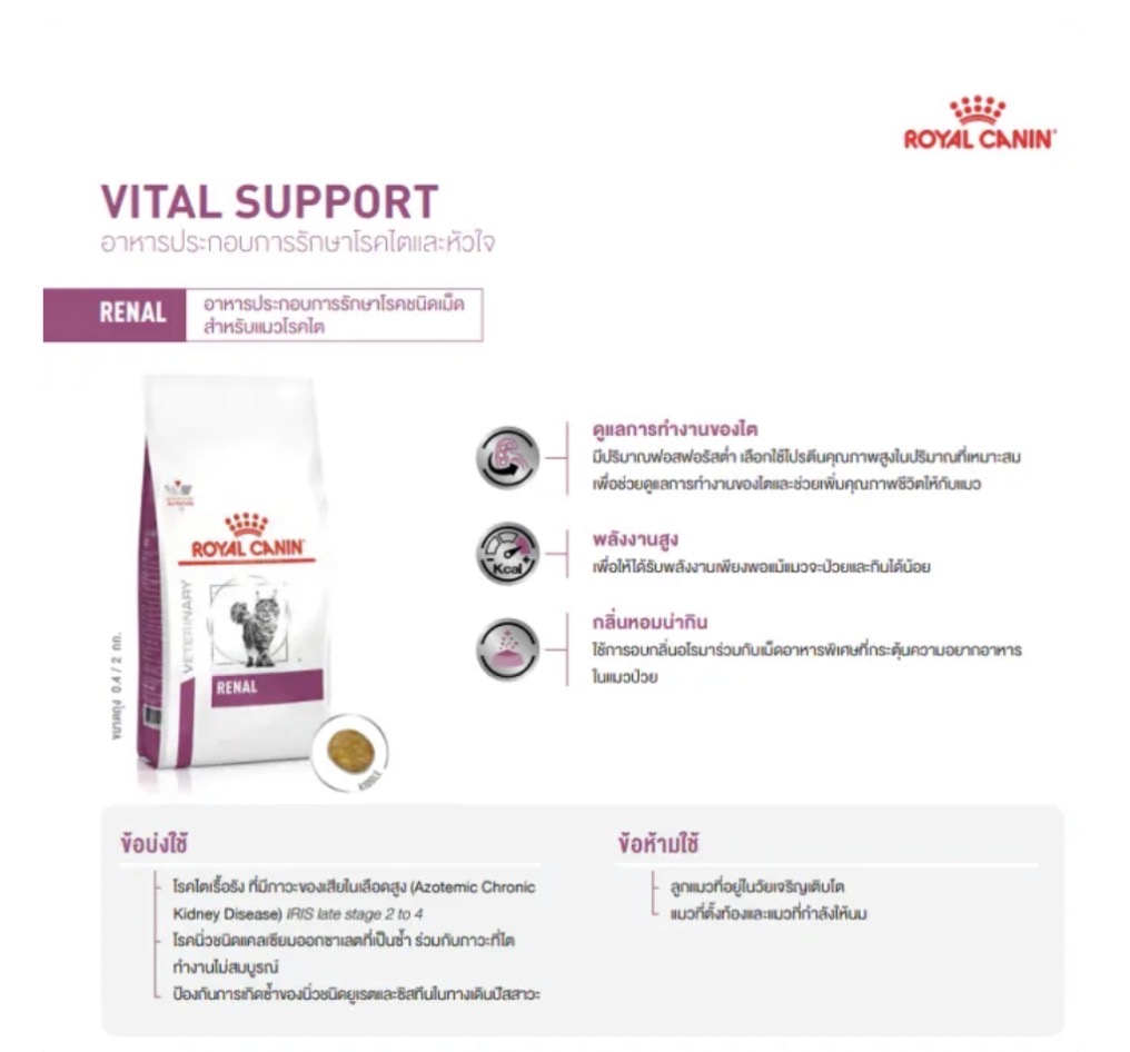 Renal Cat อาหารแมว โรคไต 2