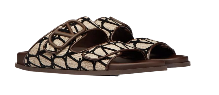 รองเท้าแตะแบรนด์เนม รุ่น Vlogo Toile Iconographe Sandal 1