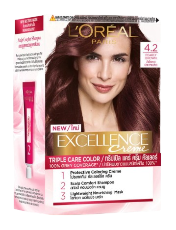 ยาย้อมผม Excellence Crème Triple Care Color 4.2 1