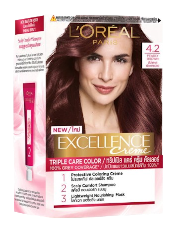 ยาย้อมผม Excellence Crème Triple Care Color 4.2 1
