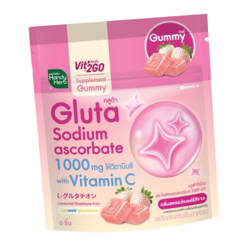 กลูต้าไธโอน เเละโซเดียมเอสคอร์เบท Vit’2Go Gummy Gluta 1