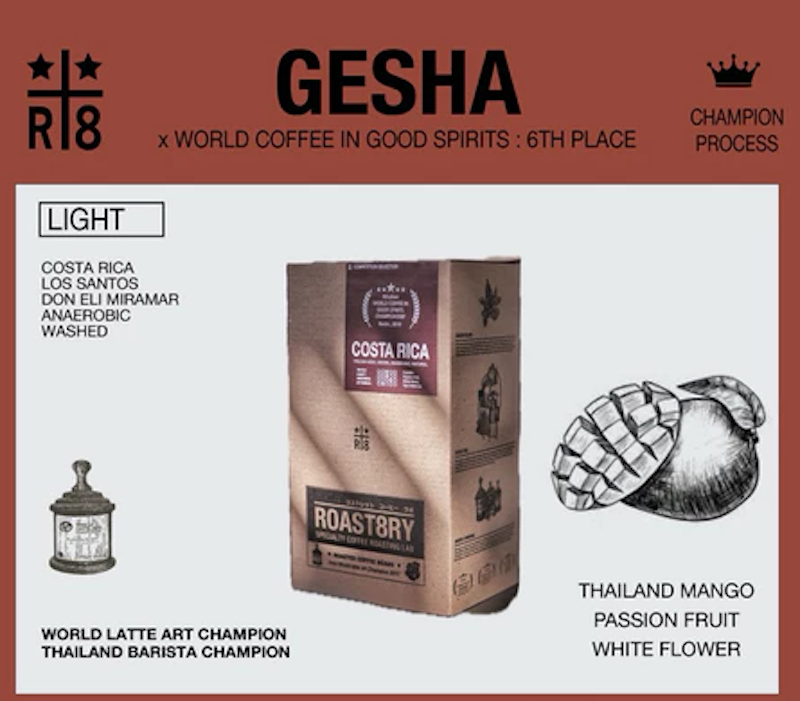 เมล็ดกาแฟ Geisha คั่วอ่อน 2