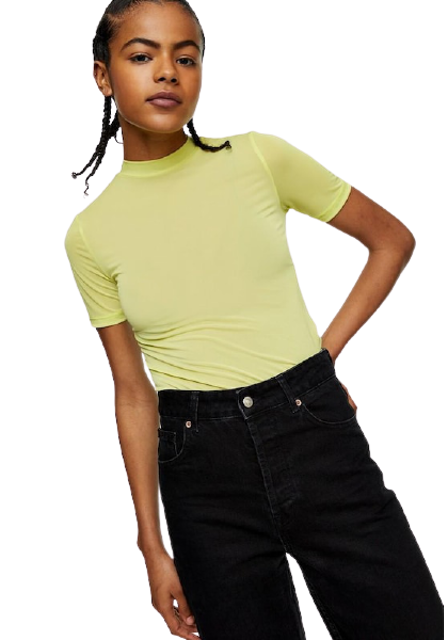  เสื้อซีทรู Yellow Premium Sheer Top 1