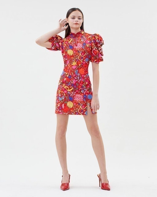 ชุดกี่เพ้า Mandarin Midi Dress With Detail 3