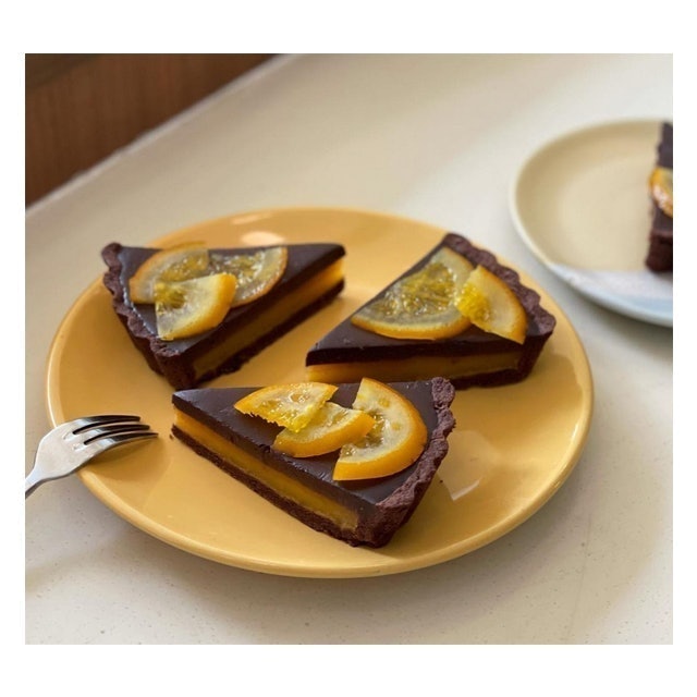 เค้กส้ม Vegan Chocolate Marmalade Tart  5
