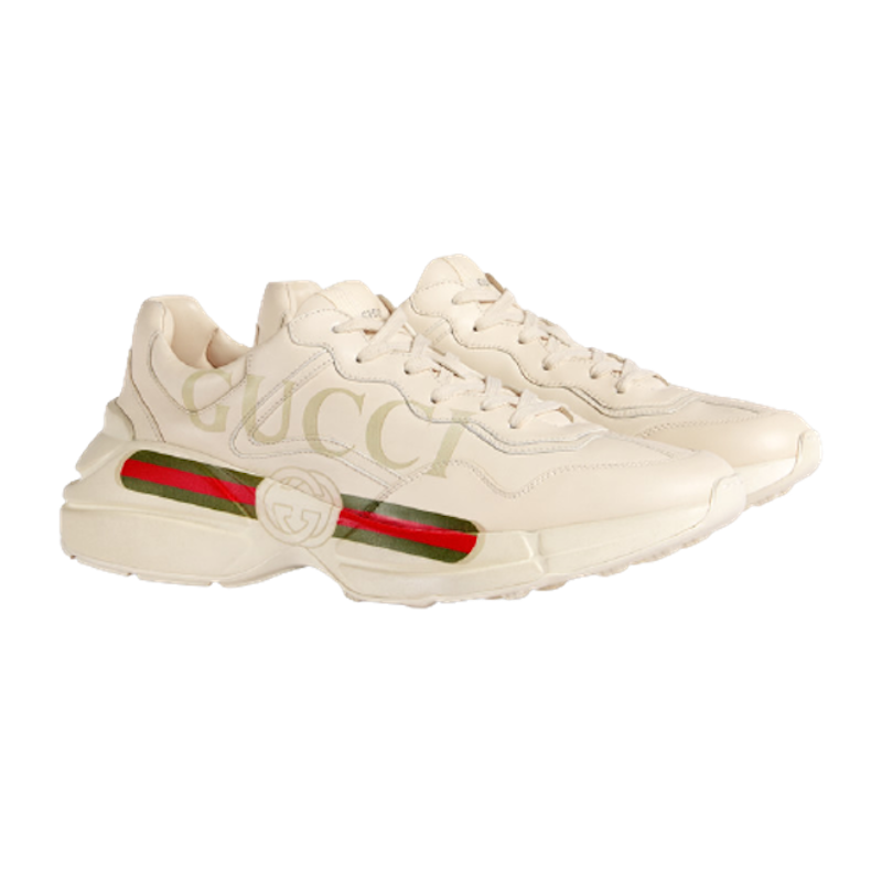 รองเท้า GUCCI ผู้ชาย รุ่น Men's Rhyton Gucci Logo Leather Sneaker 1