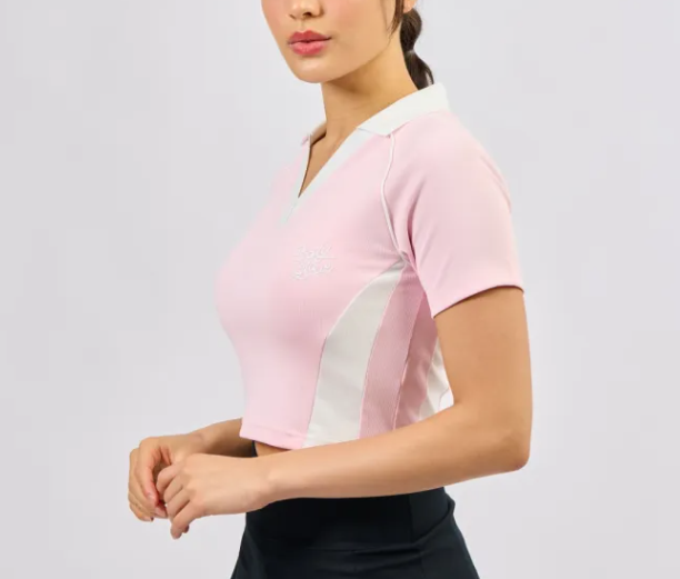 เสื้อโปโลแขนสั้น ผู้หญิง Women's GOLF & TENNIS Polo Cropped Shirt 3