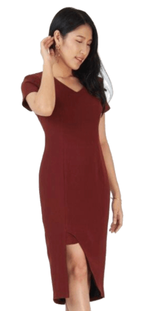 เดรสยาว รุ่น Pencil Working JS17DW 1