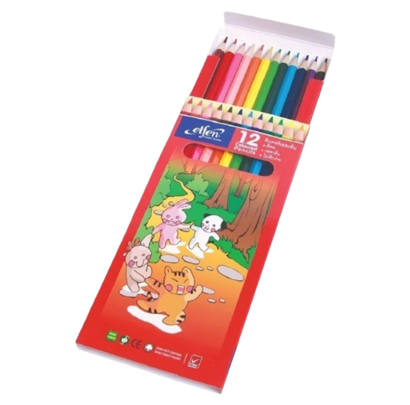 ดินสอสีไม้ แท่งยาว 12 สี 2
