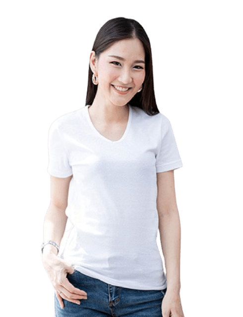 เสื้อยืดคอวีแขนสั้น 1