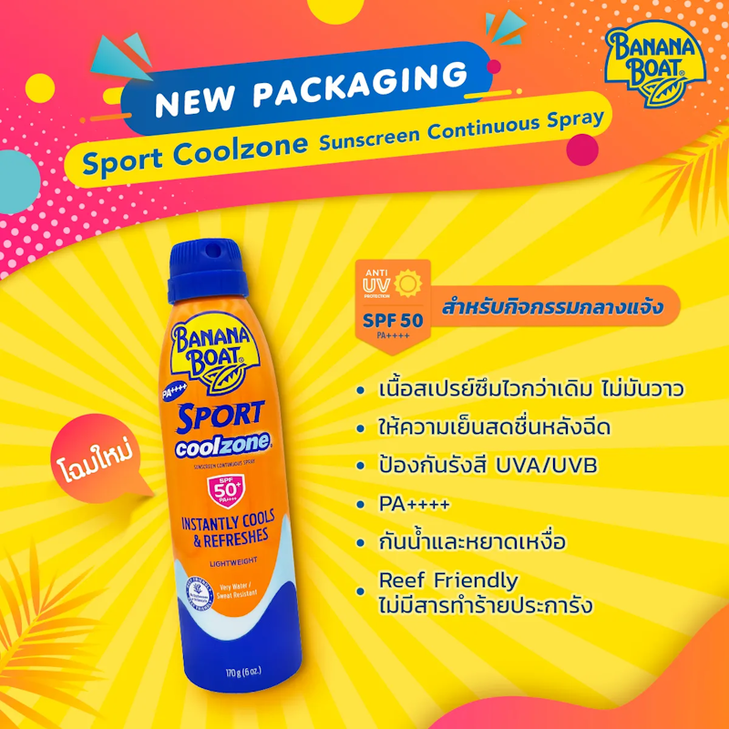 Sport Coolzone Sunscreen Continuous Spray SPF50+ PA++++ 3