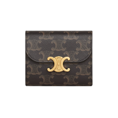 กระเป๋าสตางค์ผู้หญิง รุ่น Compact Wallet In Triomphe Canvas