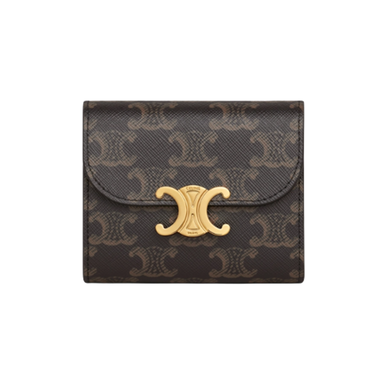 กระเป๋าสตางค์ผู้หญิง รุ่น Compact Wallet In Triomphe Canvas 1