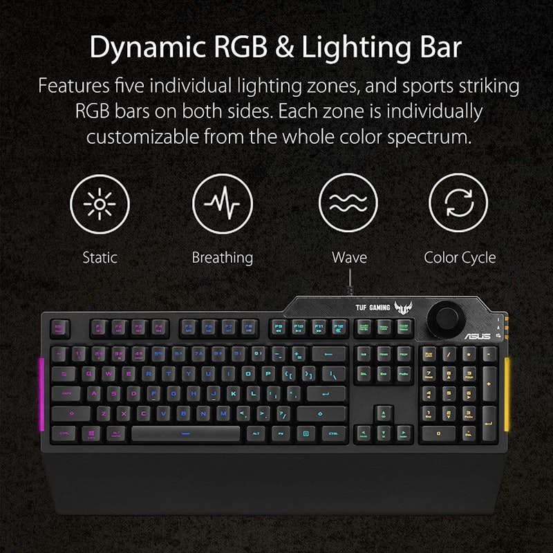 เกมมิ่งคีย์บอร์ด รุ่น TUF Gaming Keyboard K1 2