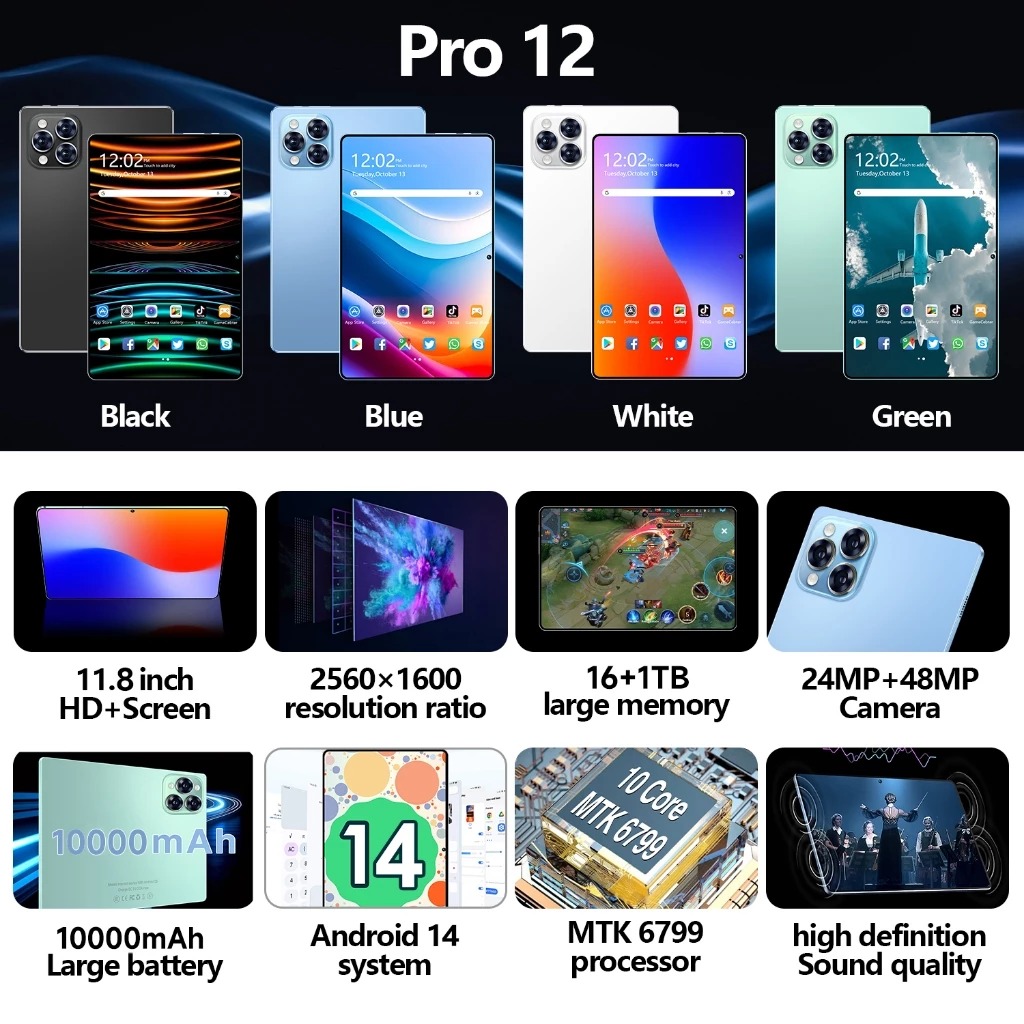 แท็บเล็ตดั้งเดิม 12 Pro 3
