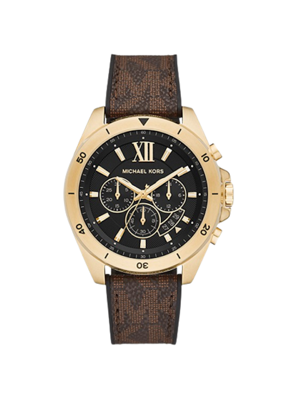 นาฬิกา Michael Kors สำหรับผู้ชาย รุ่น Oversized Brecken Logo and Gold-Tone Watch 1