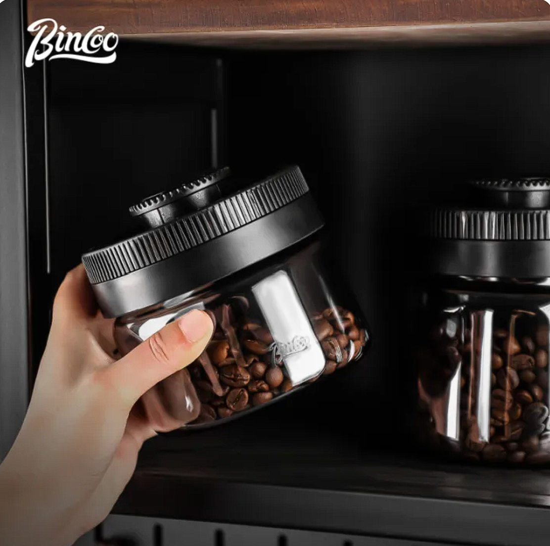 Storage Jar Vacuum Coffee Bean Canister 2