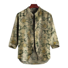 เสื้อลายดอก เสื้อเชิ้ตวินเทจลายดอกไม้