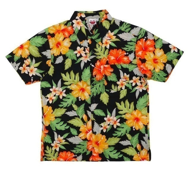 เสื้อลายดอก เสื้อเชิ้ตลายชบาหิน SK.SH-0012 1