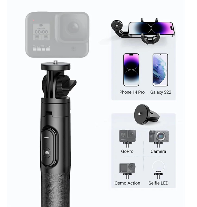 Selfie Stick Tripod with Bluetooth Remote 3
