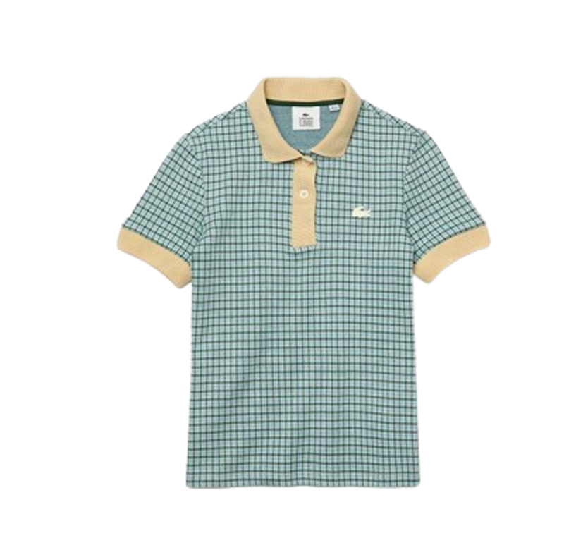 Women' s Lacoste Slim Fit Checkered Cotton Blend Polo 1