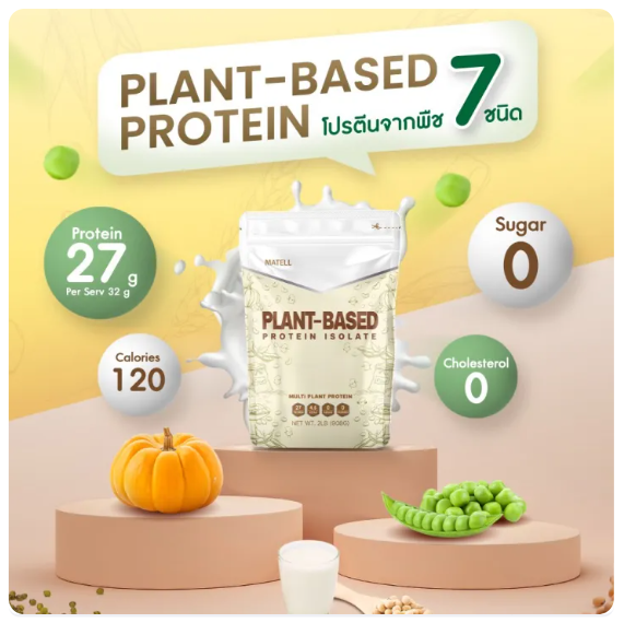 Plant-Based Protein Isolate Matcha โปรตีนพืช 2