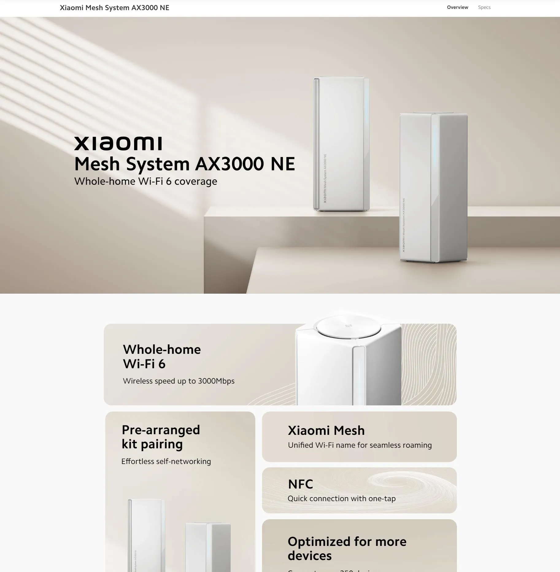 Mesh System รุ่น AX3000 NE 2