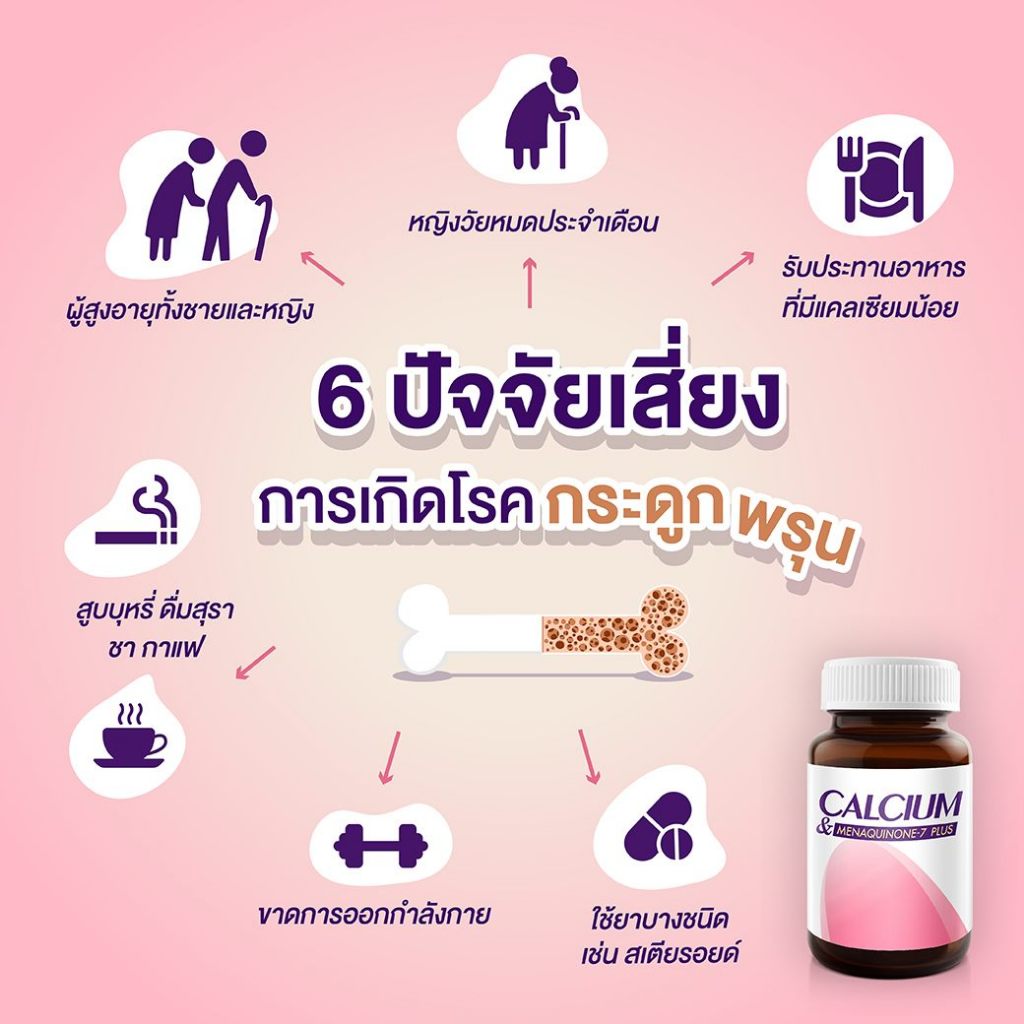 แคลเซียม Calplex Calcium 600 mg And Menaquinone-7 Plus 3