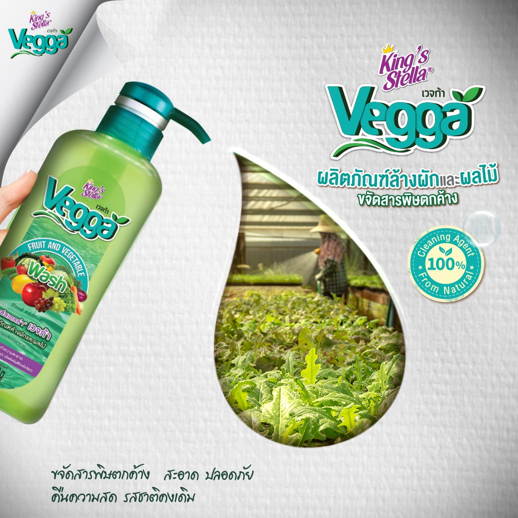 Vegga น้ำยาล้างผักผลไม้ 3
