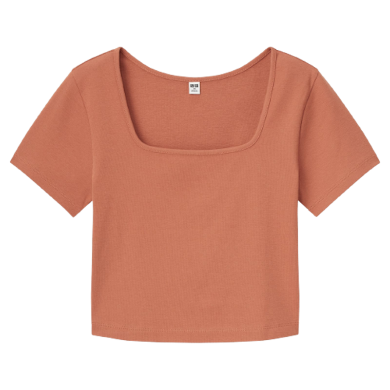 เสื้อครอปคอเหลี่ยม แขนสั้น 1