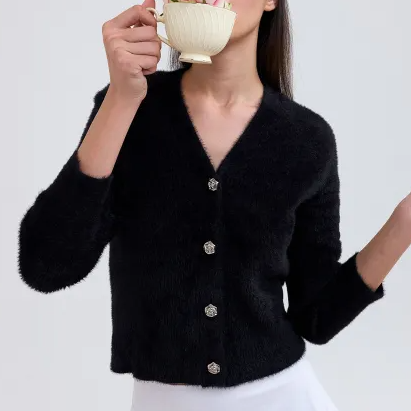 เสื้อคาร์ดิแกนผู้หญิง รุ่น Women's Fluffy Cardigan 3