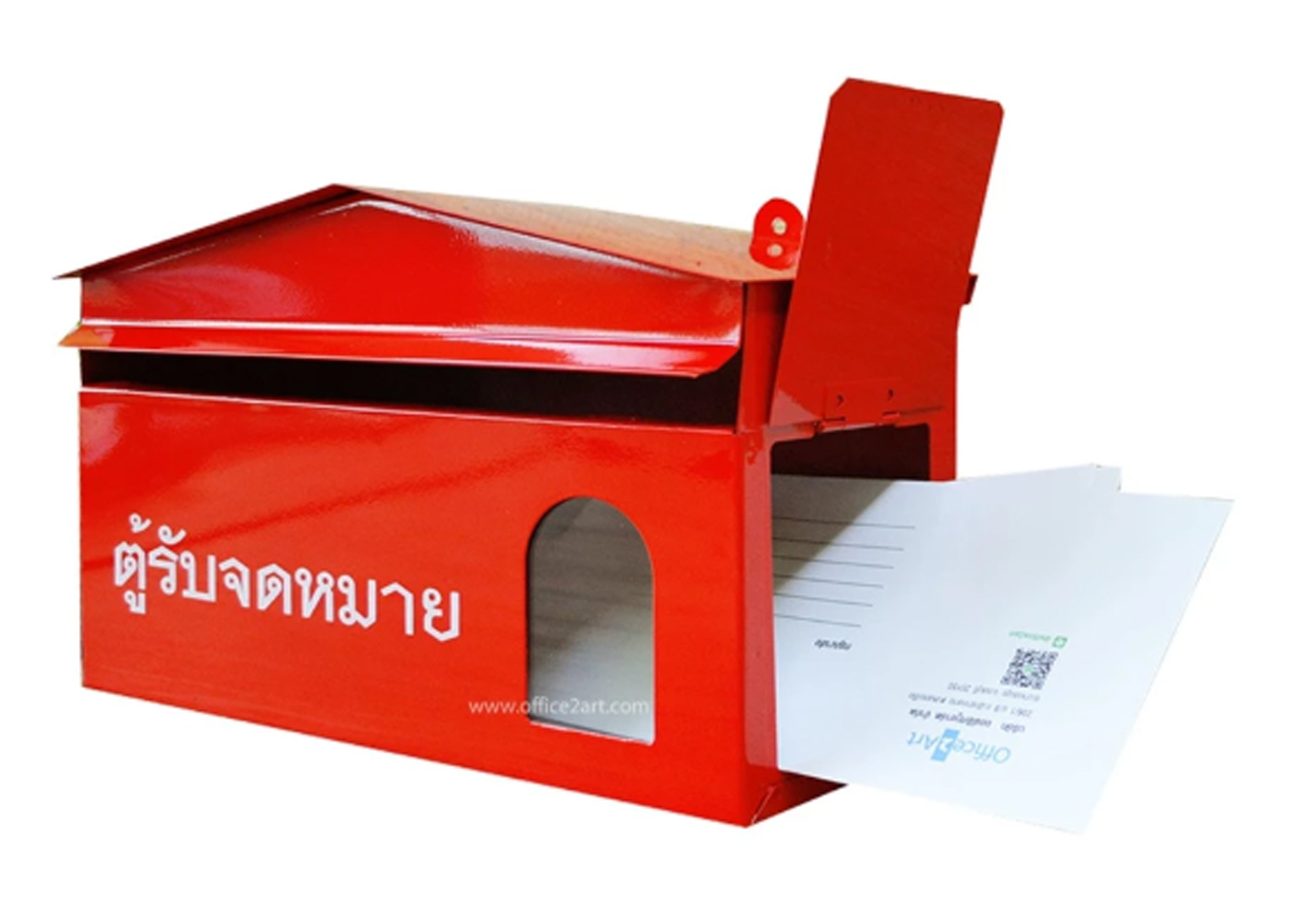 ตู้จดหมายสีแดง ทรงบ้าน 2