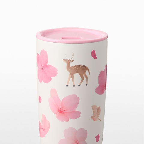 Stainless Steel Milky Cherry Blossom Tumbler 2