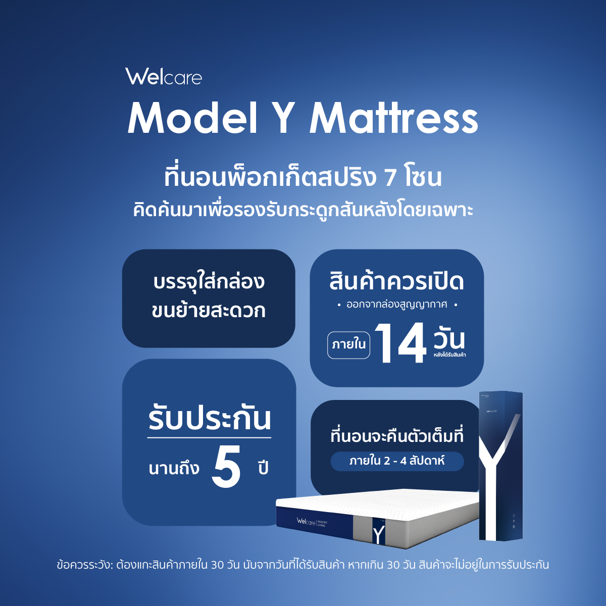 ที่นอนพ็อกเก็ตสปริง รุ่น Mattress Model Y 5