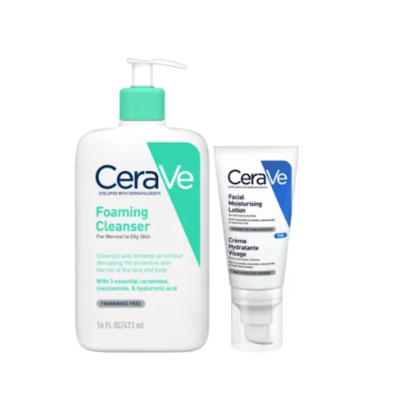 เซตสุดคุ้ม Foaming Cleanser + Facial Moisturizing PM Lotion 1