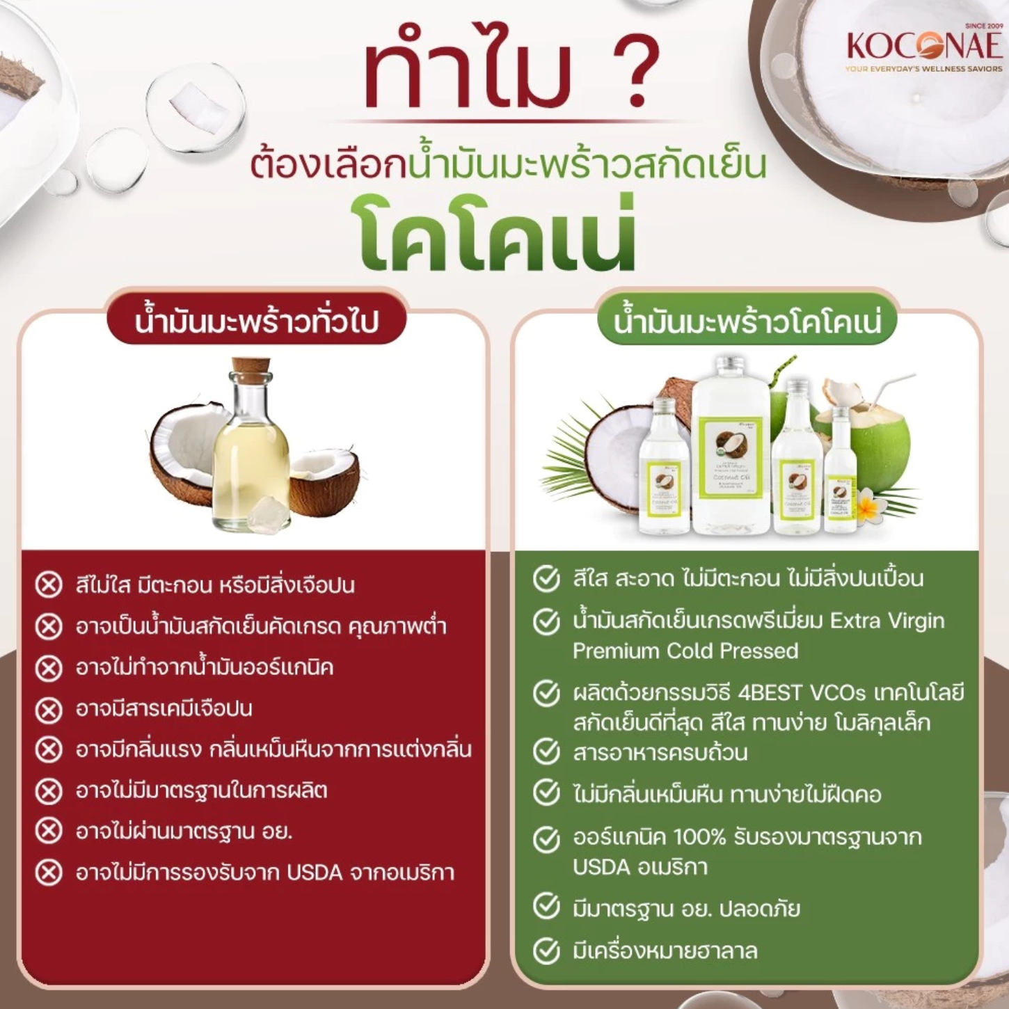 น้ำมันมะพร้าวสกัดเย็น 500 ml. 3